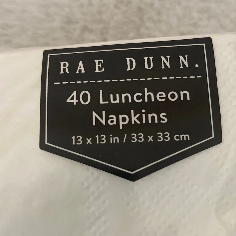 Rae Dunn White 'Hippity Hop' Napkins with Bunny Ears